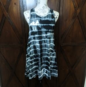 NWT UPF Kiwi & Punch Charcoal Tie Dye Dress W/ Side Pockets